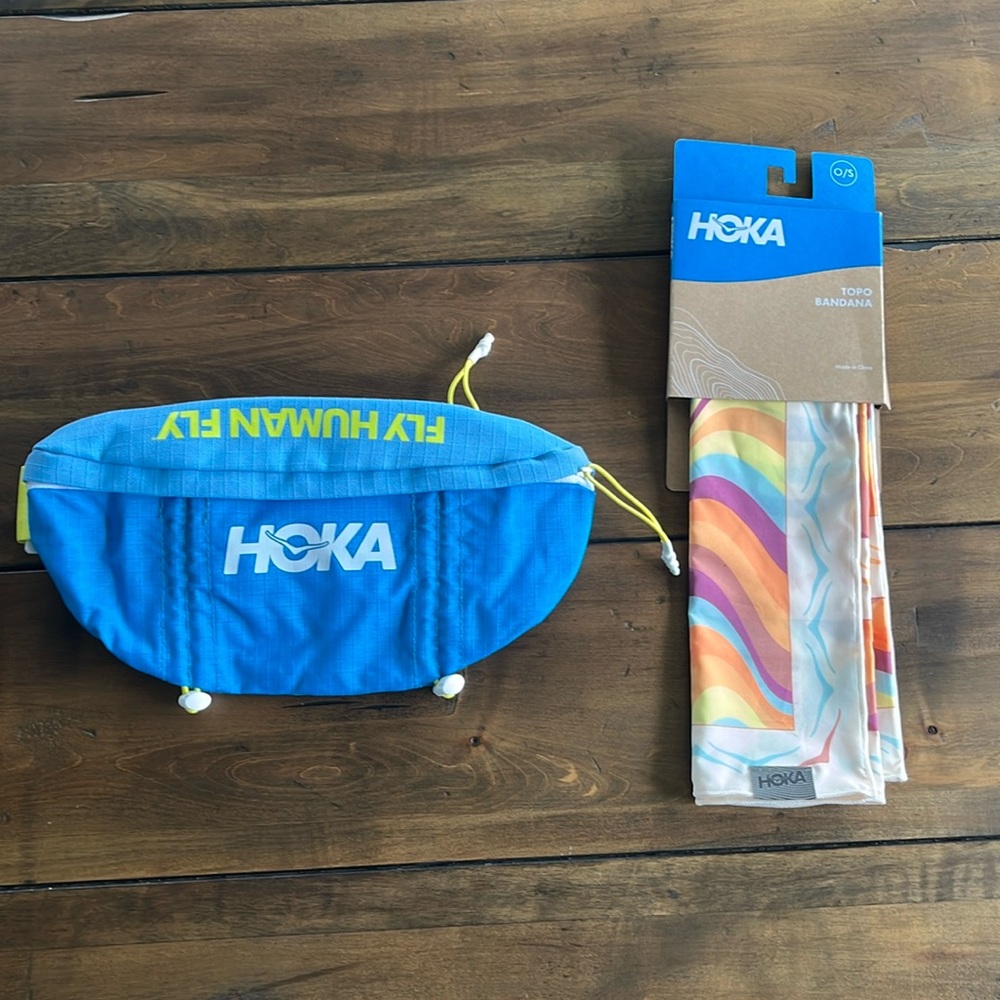 NWT Hoka Topo Bandana and Belt Bag
